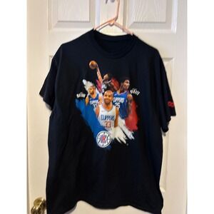 Los Angeles Clippers Mens Black Graphic T Shirt NBA Basketball Size XL